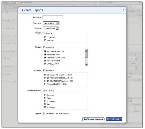 Make Payments | Create Reports